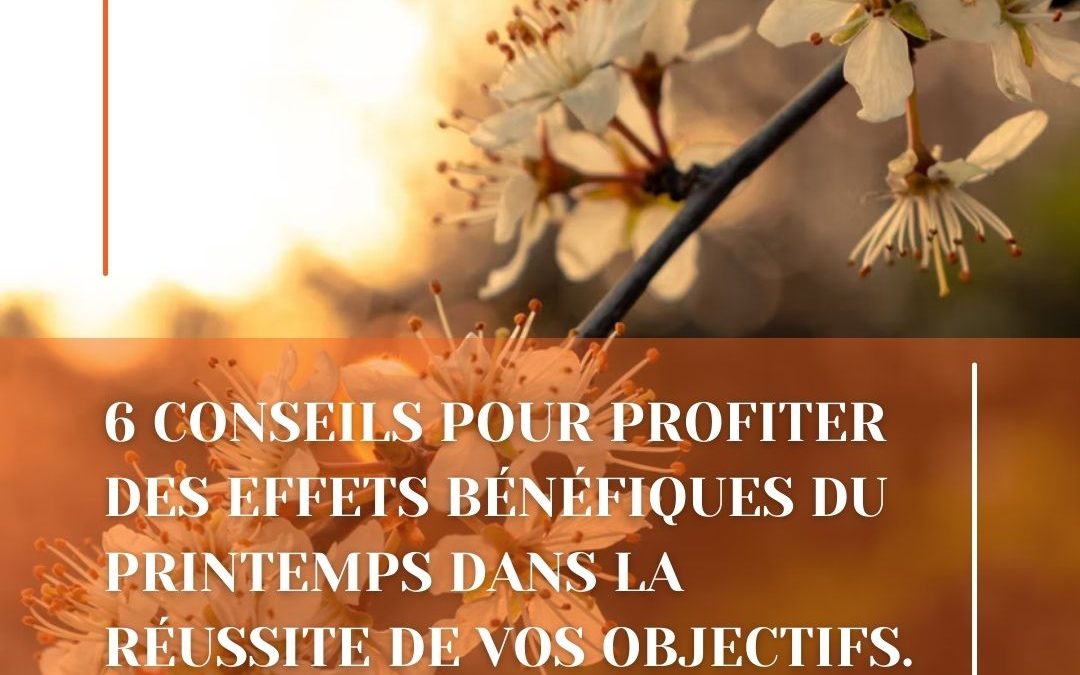 6 conseils pour profiter des effets bénéfiques du printemps dans la réussite de vos objectifs.
